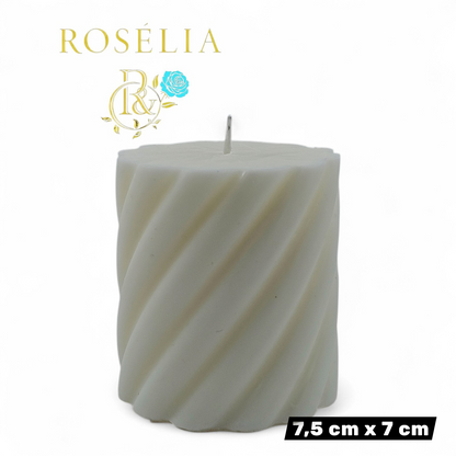 Spiral Tasarımlı Baton Dekoratif Mum | Rosélia