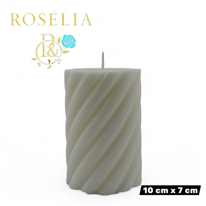 Spiral Tasarımlı Baton Dekoratif Mum | Rosélia