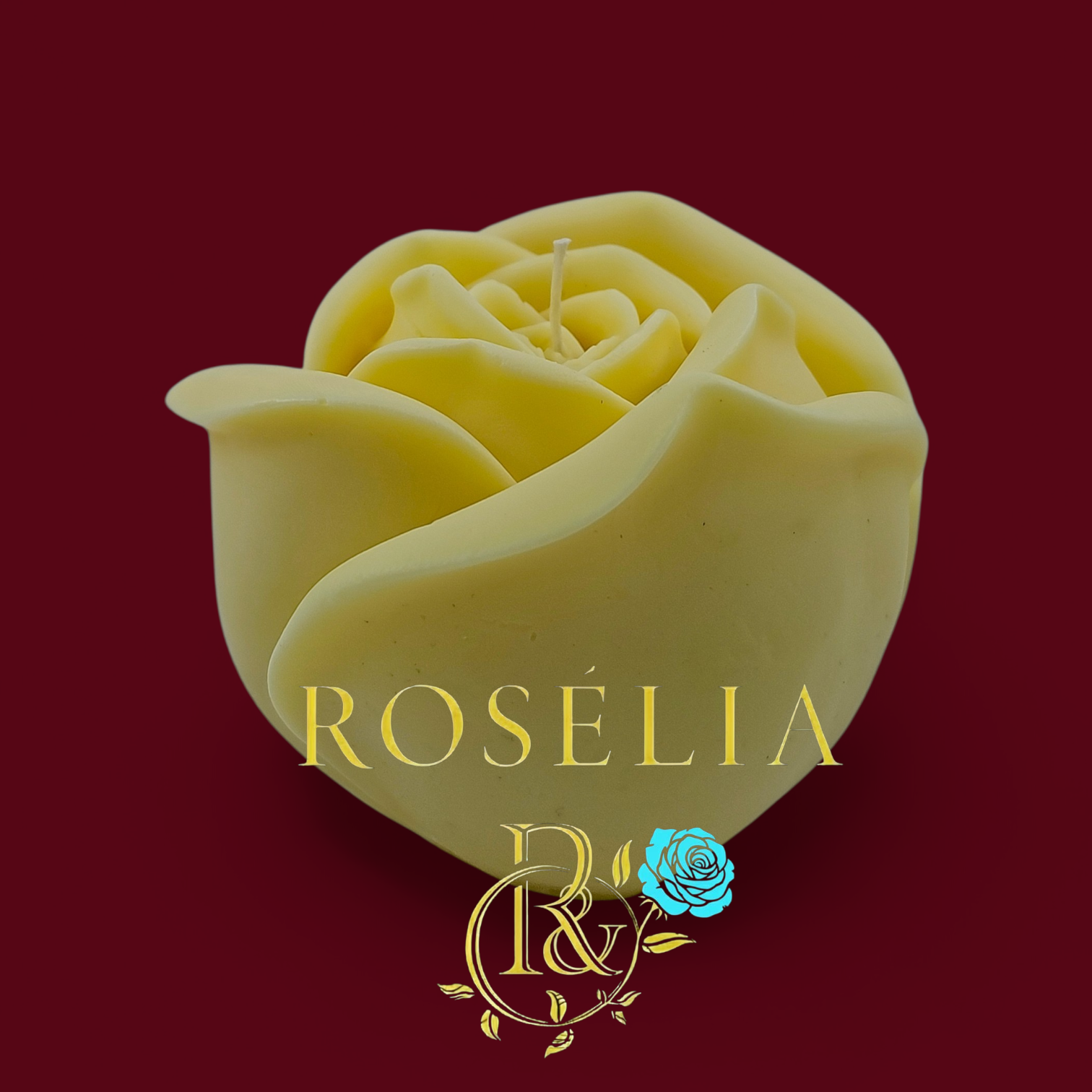 Büyük Gül Çiçek Serisi Dekoratif Mum | Rosélia