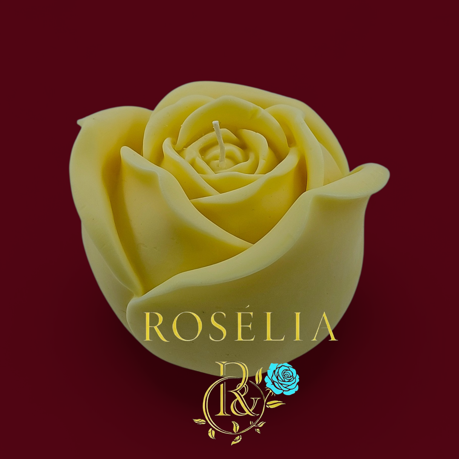 Büyük Gül Çiçek Serisi Dekoratif Mum | Rosélia