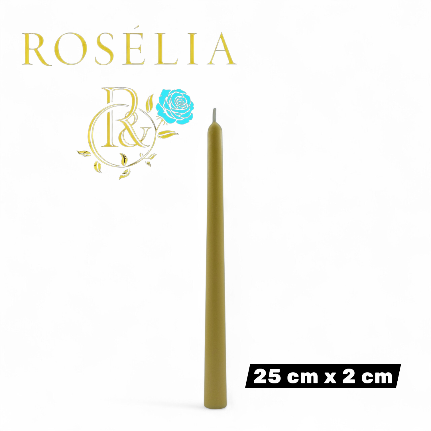 25 cm x 2 cm Uzun Şamdan Dekoratif Mum | Roselia