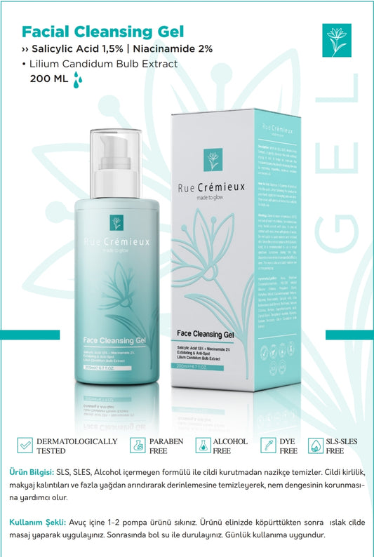 Rue Cremieux Face Cleansing Gel 200ml