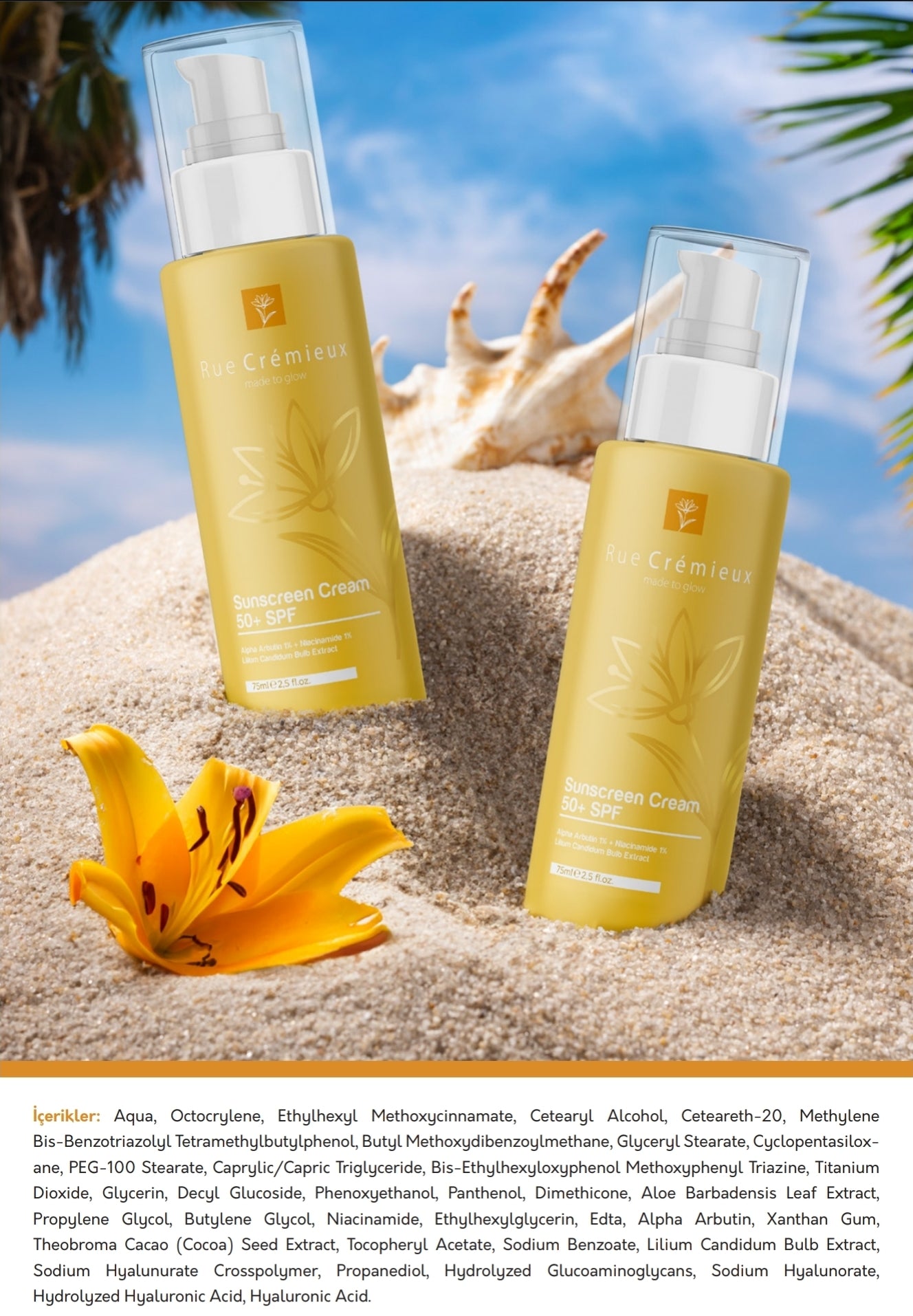 Rue Cremieux Sunscreen Cream 50+ SPF