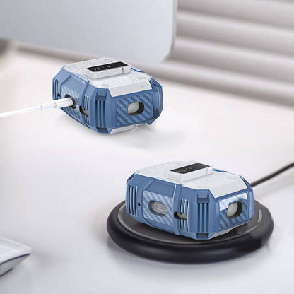 Apple Airpods 3. Nesil Zore Airbag 35 Darbelere Karşı Dayanıklı Düğmeli Kılıf Mavi