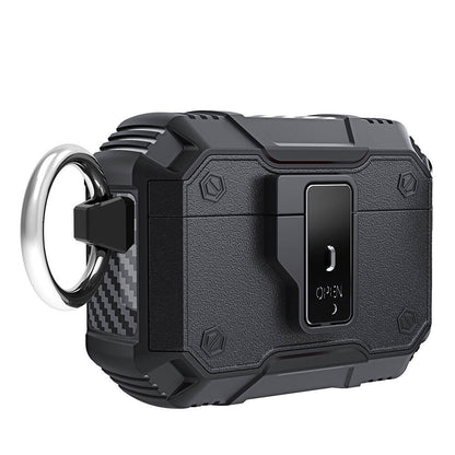 Apple Airpods 3. Nesil Zore Airbag 35 Darbelere Karşı Dayanıklı Düğmeli Kılıf Siyah