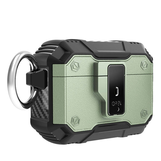 Apple Airpods 3. Nesil Zore Airbag 35 Darbelere Karşı Dayanıklı Düğmeli Kılıf Siyah