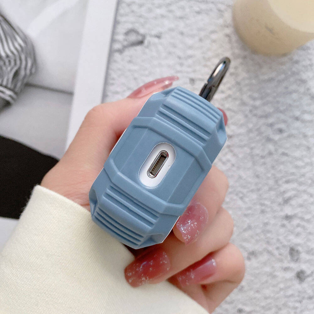 Apple Airpods Zore Airbag 35 Darbelere Karşı Dayanıklı Düğmeli Kılıf Kırmızı