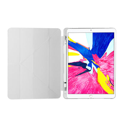 Apple iPad 10.2 2021 (9.Nesil) Kılıf Zore Tri Folding Kalem Bölmeli Standlı Kılıf Siyah