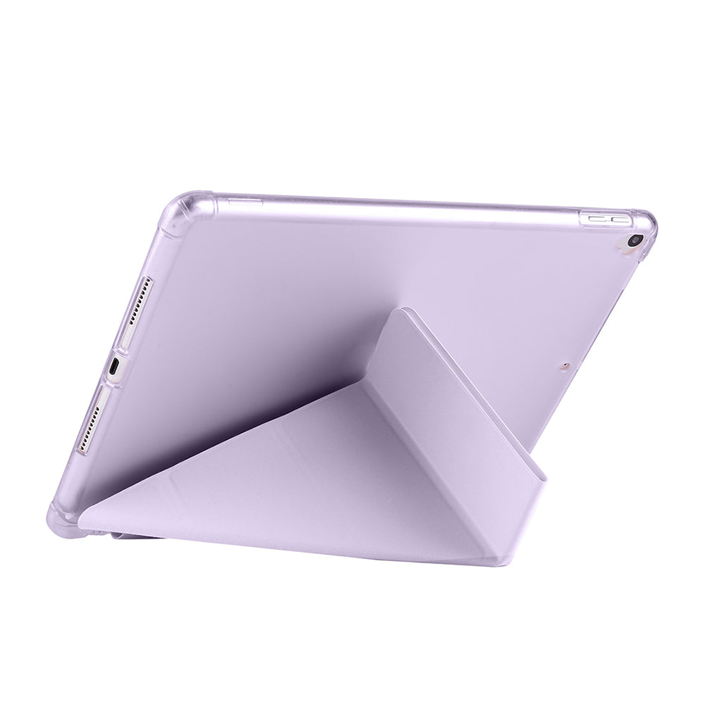 Apple iPad 10.2 2021 (9.Nesil) Kılıf Zore Tri Folding Kalem Bölmeli Standlı Kılıf Siyah