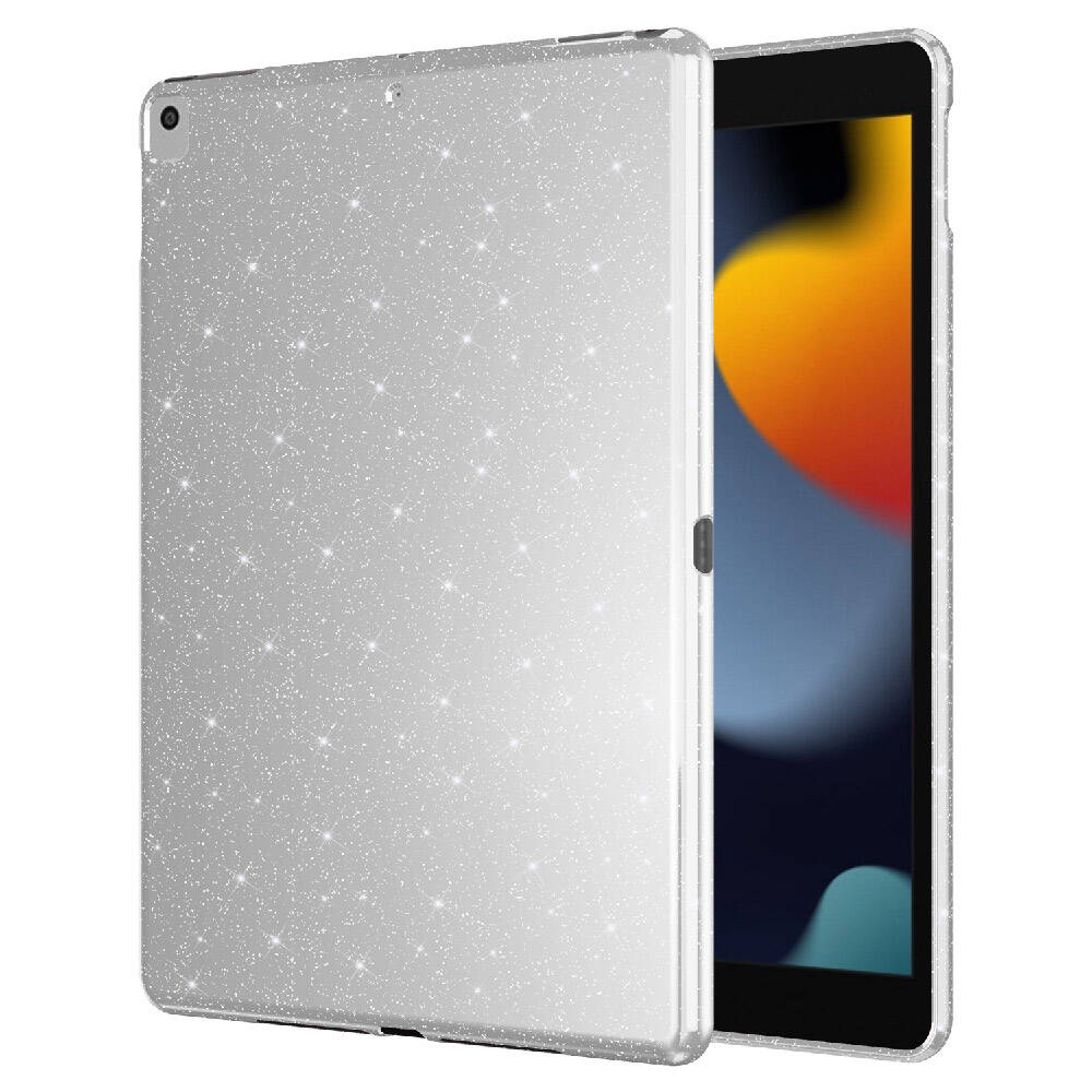 Apple iPad 10.2 (8 Nesil) Simli Parlak Görünümlü Zore Tablet Koton Kılıf Pembe