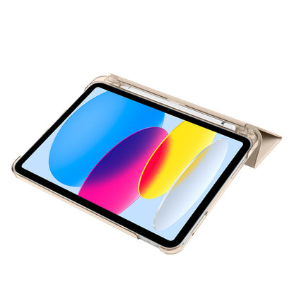 Apple iPad 11.Nesil 2025 Zore Smart Cover Kalem Bölmeli Standlı 1-1 Kılıf Koyu Pembe