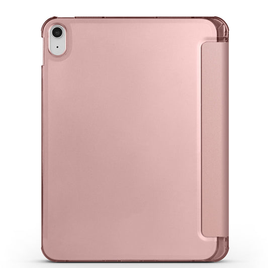 Apple iPad 11.Nesil 2025 Zore Smart Cover Kalem Bölmeli Standlı 1-1 Kılıf Koyu Pembe