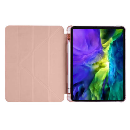 Apple iPad Air 10.9 2020 (4.Nesil) Kılıf Zore Tri Folding Kalem Bölmeli Standlı Kılıf Siyah