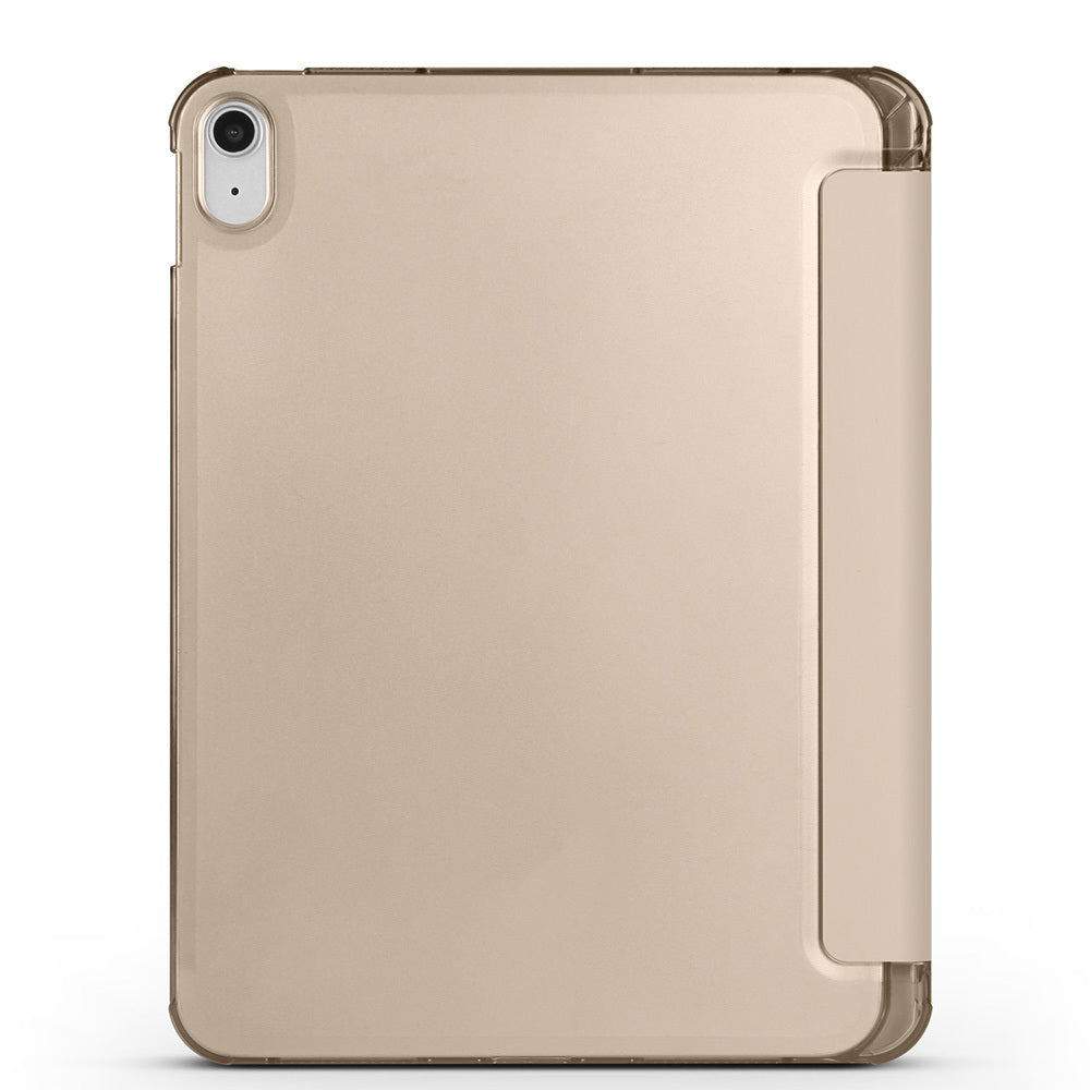 Apple iPad Air 10.9 2022 (10.Nesil) Zore Smart Cover Kalem Bölmeli Standlı 1-1 Kılıf Koyu Pembe