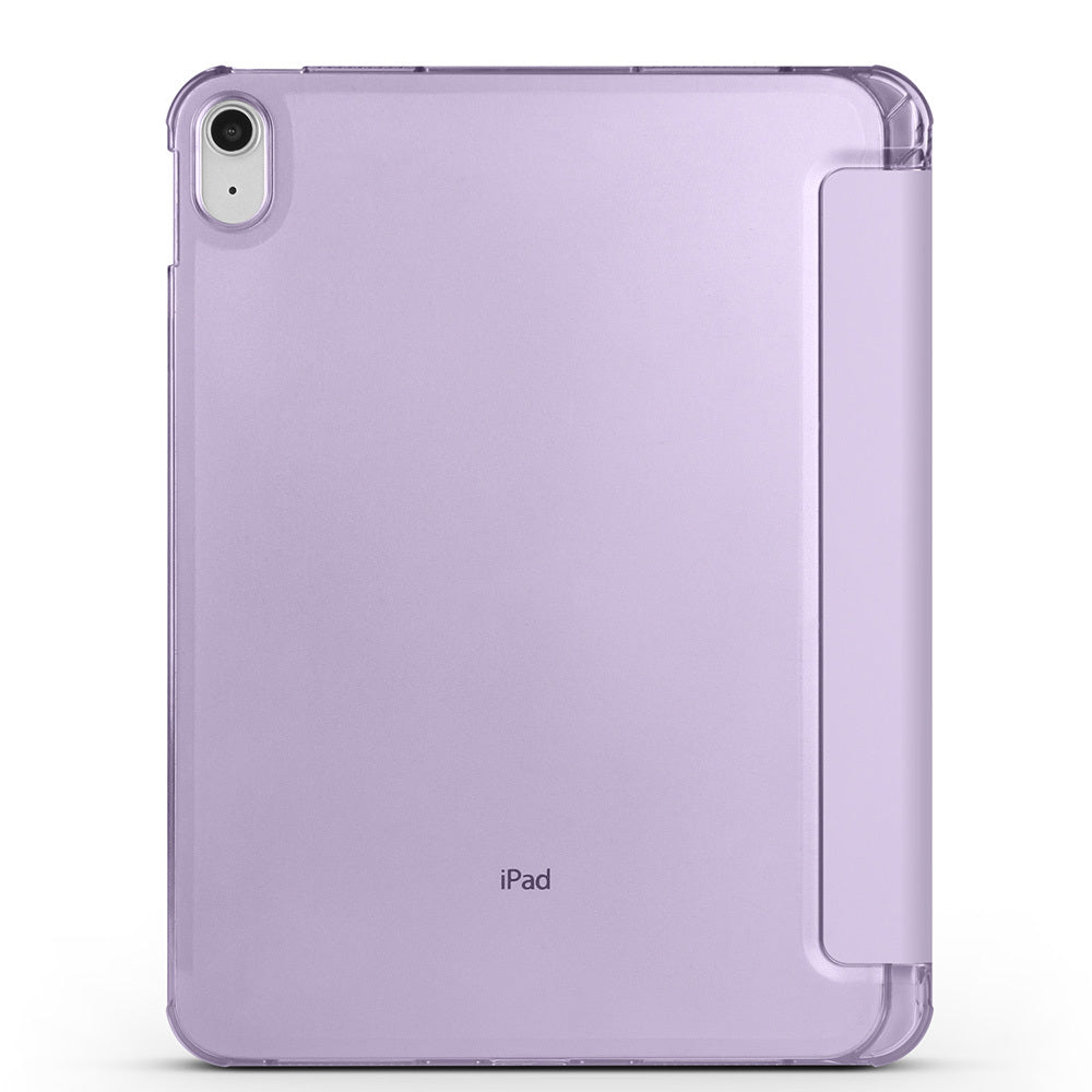 Apple iPad Air 10.9 2022 (10.Nesil) Zore Smart Cover Kalem Bölmeli Standlı 1-1 Kılıf Koyu Pembe