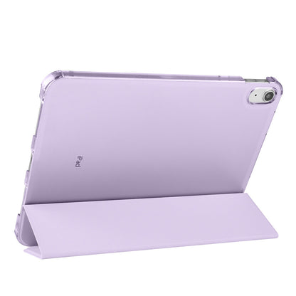 Apple iPad Air 10.9 2022 (10.Nesil) Zore Smart Cover Kalem Bölmeli Standlı 1-1 Kılıf Koyu Pembe