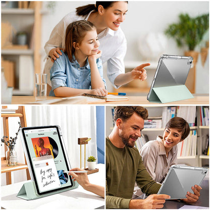 Apple iPad Air 11 2024 Kılıf Magnetik Ayrılabilen Airbagli Zore Sliding Tablet Kılıfı Gold