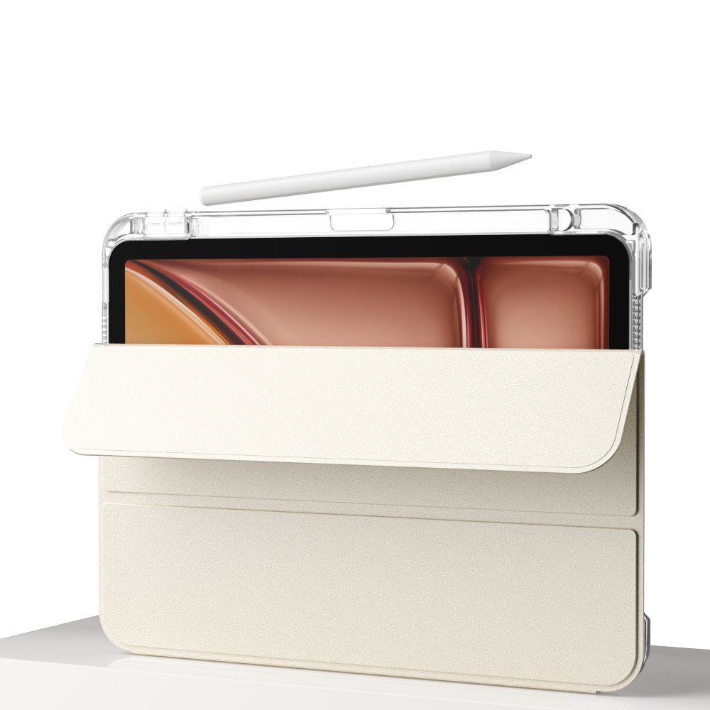 Apple iPad Air 11 2024 Kılıf Magnetik Ayrılabilen Airbagli Zore Sliding Tablet Kılıfı Açık Yeşil