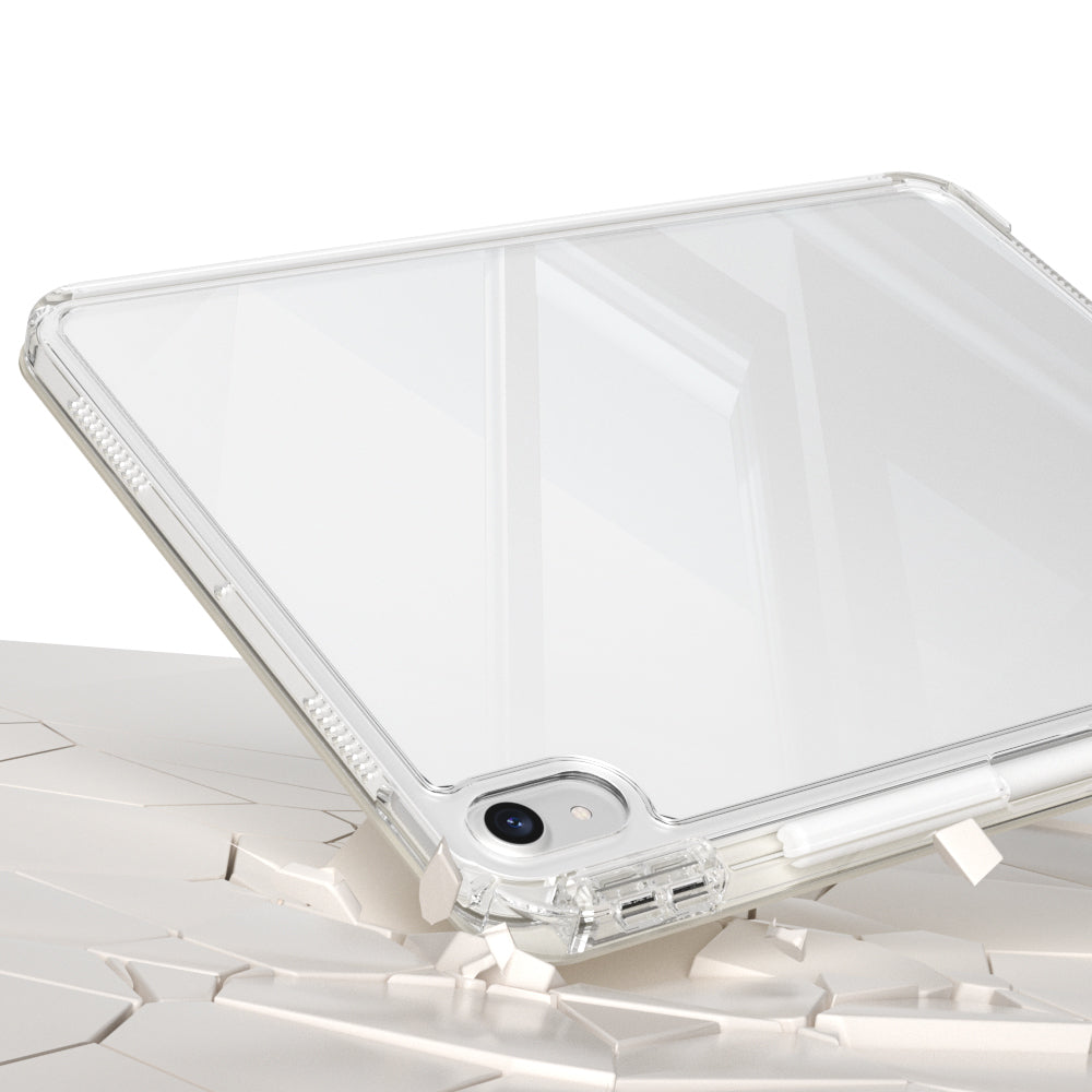 Apple iPad Air 11 2024 Kılıf Magnetik Ayrılabilen Airbagli Zore Sliding Tablet Kılıfı Pembe Açık