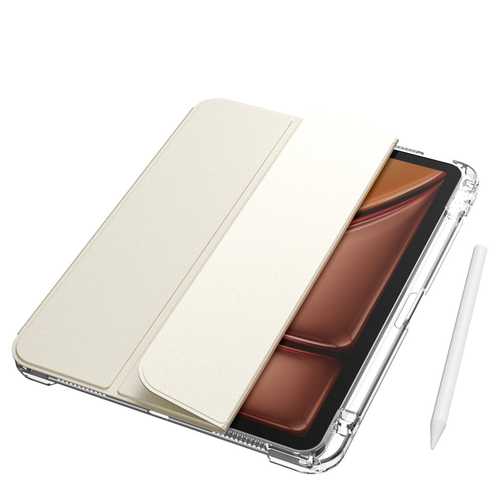 Apple iPad Air 11 2024 Kılıf Magnetik Ayrılabilen Airbagli Zore Sliding Tablet Kılıfı Açık Yeşil