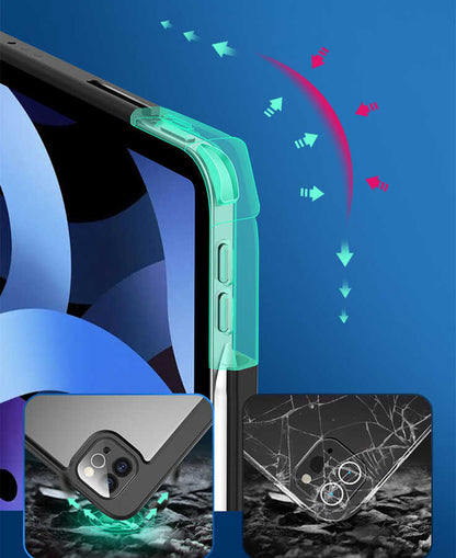 Apple iPad Air 11 2024 Kılıf Zore Nort Arkası Şeffaf Standlı Kılıf Lacivert