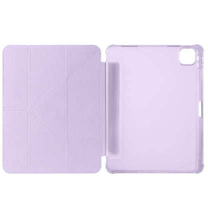 Apple iPad Air 11 2024 Kılıf Zore Tri Folding Kalem Bölmeli Standlı Kılıf Mavi