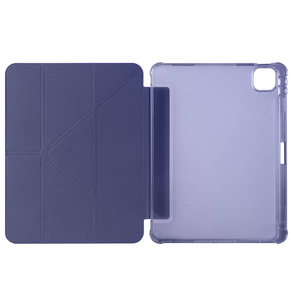 Apple iPad Air 11 2024 Kılıf Zore Tri Folding Kalem Bölmeli Standlı Kılıf Rose Gold