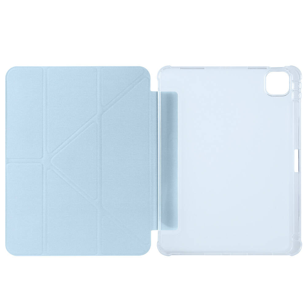 Apple iPad Air 11 2024 Kılıf Zore Tri Folding Kalem Bölmeli Standlı Kılıf Lacivert