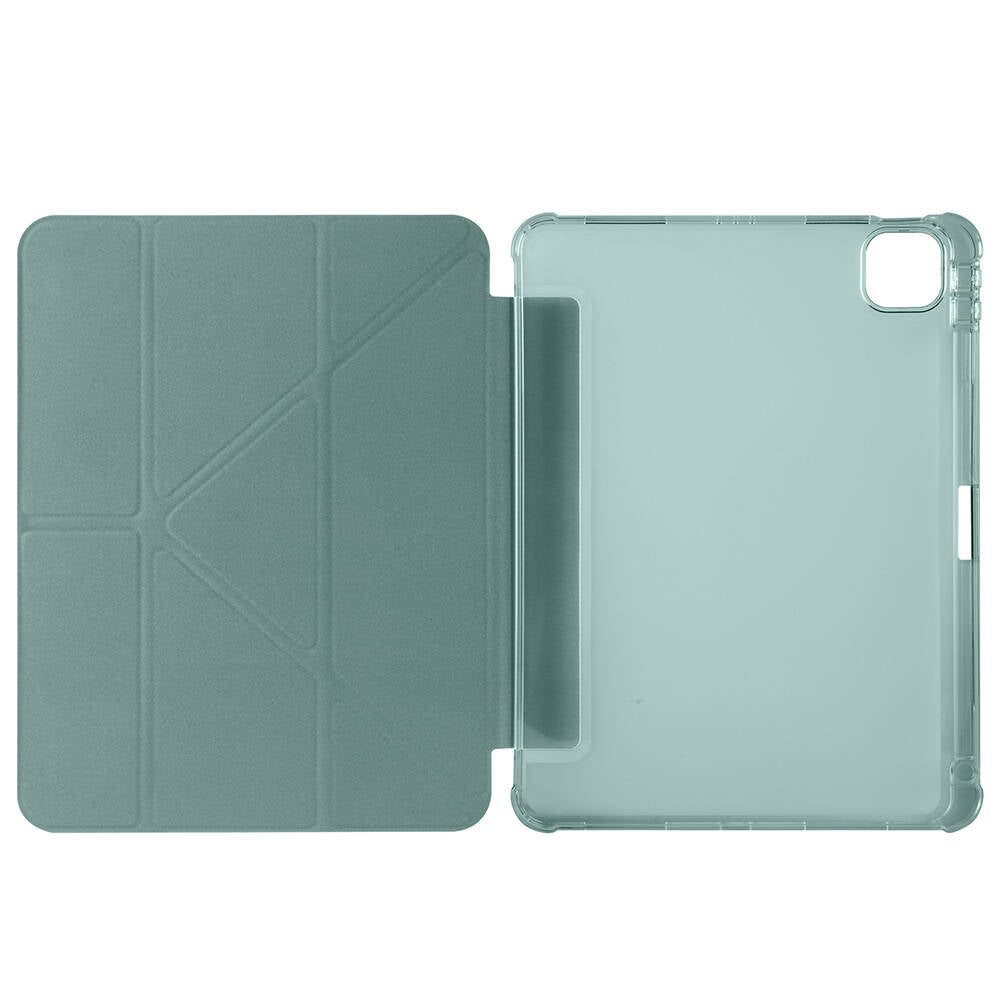 Apple iPad Air 11 2024 Kılıf Zore Tri Folding Kalem Bölmeli Standlı Kılıf Rose Gold