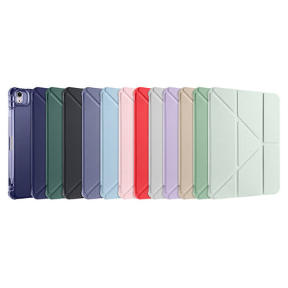 Apple iPad Air 11 2024 Kılıf Zore Tri Folding Kalem Bölmeli Standlı Kılıf Açık Yeşil