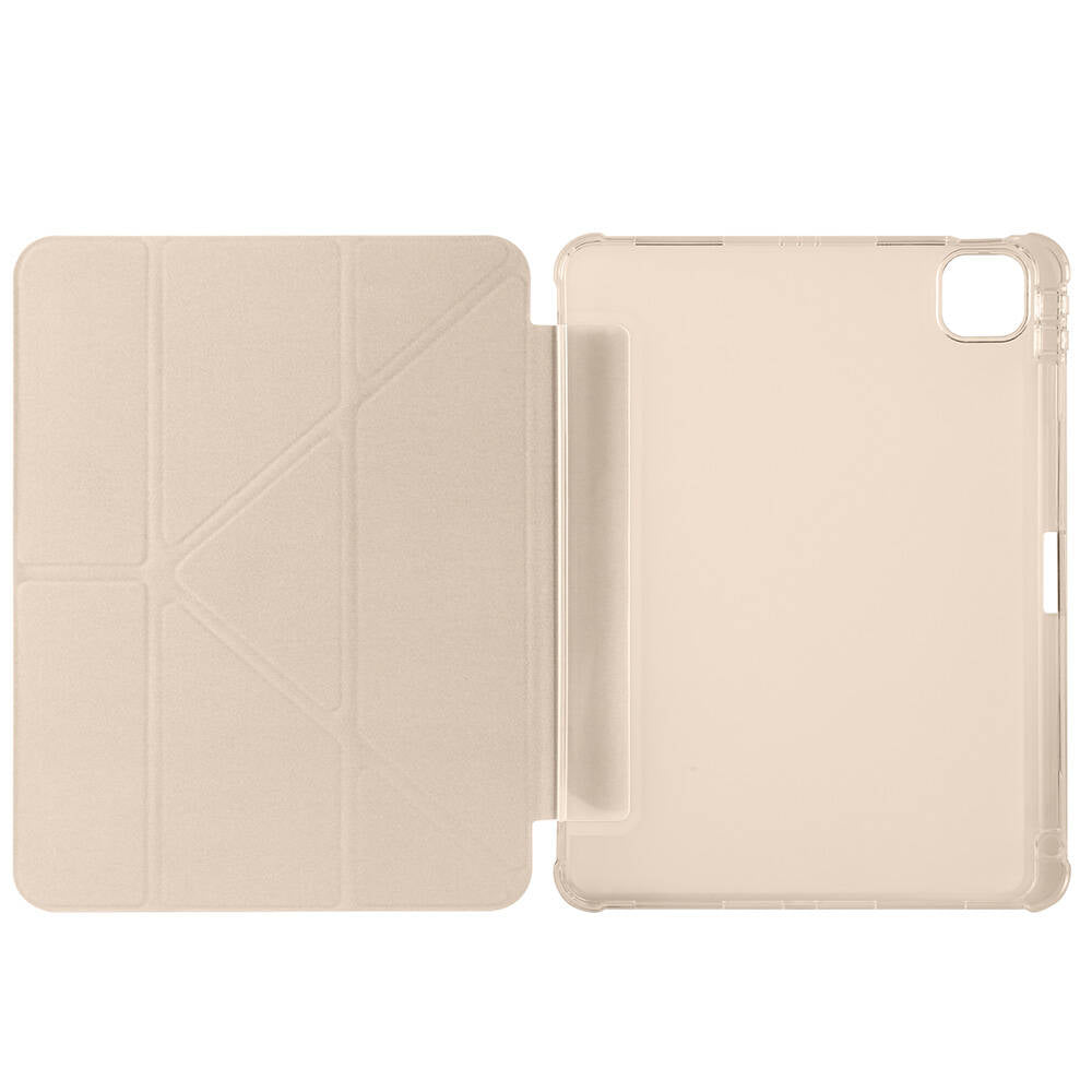 Apple iPad Air 11 2025 M3 Kılıf Zore Tri Folding Kalem Bölmeli Standlı Kılıf Rose Gold