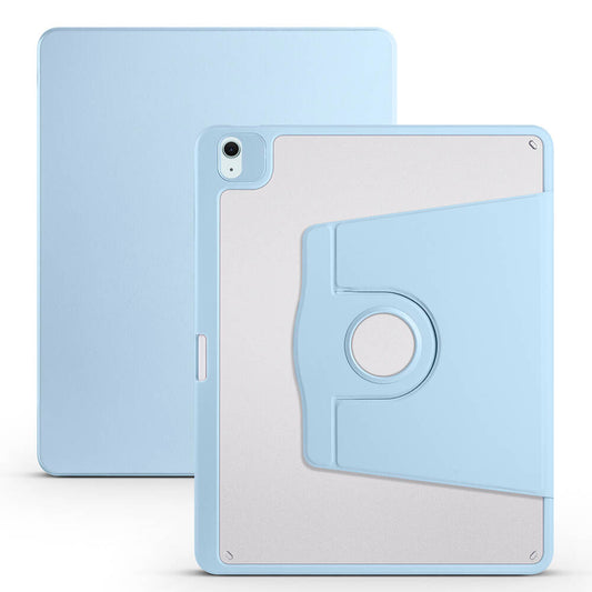 Apple iPad Air 13 2024 Kılıf Zore Termik Kalem Bölmeli Dönebilen Standlı Kılıf Lavendery Gray