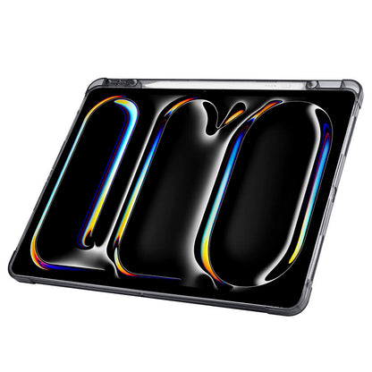 Apple iPad Air 13 2024 Kılıf Zore Tri Folding Kalem Bölmeli Standlı Kılıf Koyu Yeşil