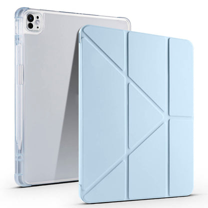 Apple iPad Air 13 2025 M3 Kılıf Zore Tri Folding Kalem Bölmeli Standlı Kılıf Mavi