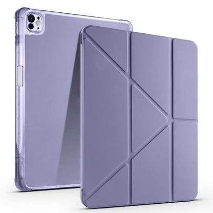 Apple iPad Air 13 2025 M3 Kılıf Zore Tri Folding Kalem Bölmeli Standlı Kılıf Mor