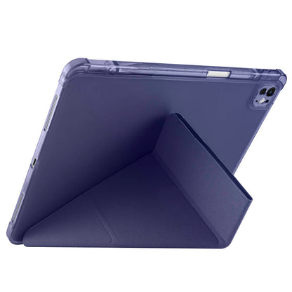 Apple iPad Air 13 2025 M3 Kılıf Zore Tri Folding Kalem Bölmeli Standlı Kılıf Gri