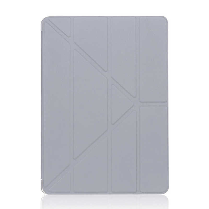 Apple iPad 10.2 (8.Nesil) Kılıf Zore Tri Folding Standlı Kılıf Gri