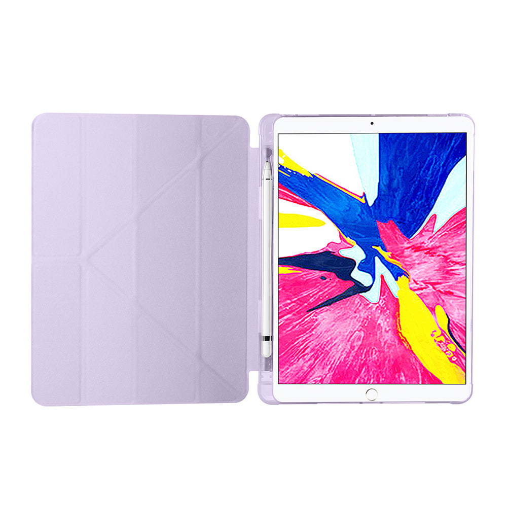 Apple iPad Pro 10.5 (7.Nesil) Kılıf Zore Tri Folding Kalem Bölmeli Standlı Kılıf Rose Gold