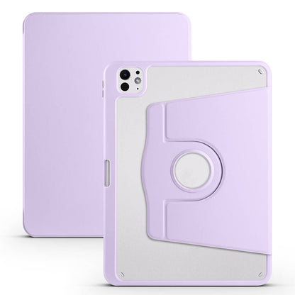 Apple iPad Pro 11 2024 Kılıf Zore Termik Kalem Bölmeli Dönebilen Standlı Kılıf Lila