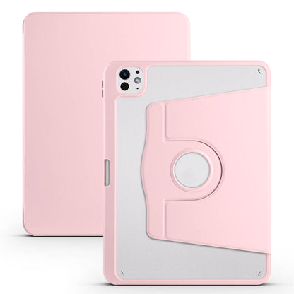 Apple iPad Pro 11 2024 Kılıf Zore Termik Kalem Bölmeli Dönebilen Standlı Kılıf Pembe