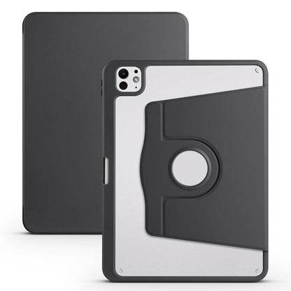 Apple iPad Pro 11 2024 Kılıf Zore Termik Kalem Bölmeli Dönebilen Standlı Kılıf Lavendery Gray