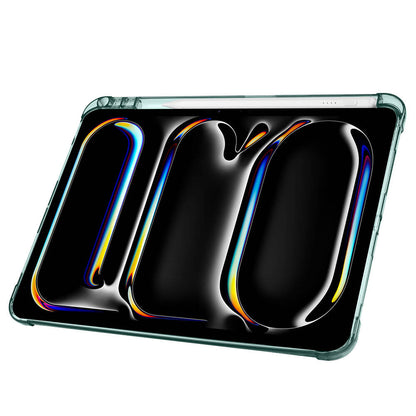 Apple iPad Pro 11 2024 Kılıf Zore Tri Folding Kalem Bölmeli Standlı Kılıf Yeşil