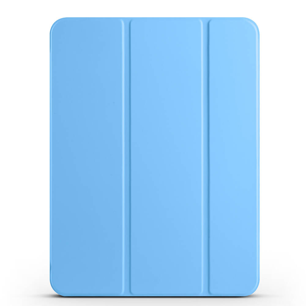 Apple iPad Pro 11 2024 Zore Smart Cover Kalem Bölmeli Standlı 1-1 Kılıf Mavi