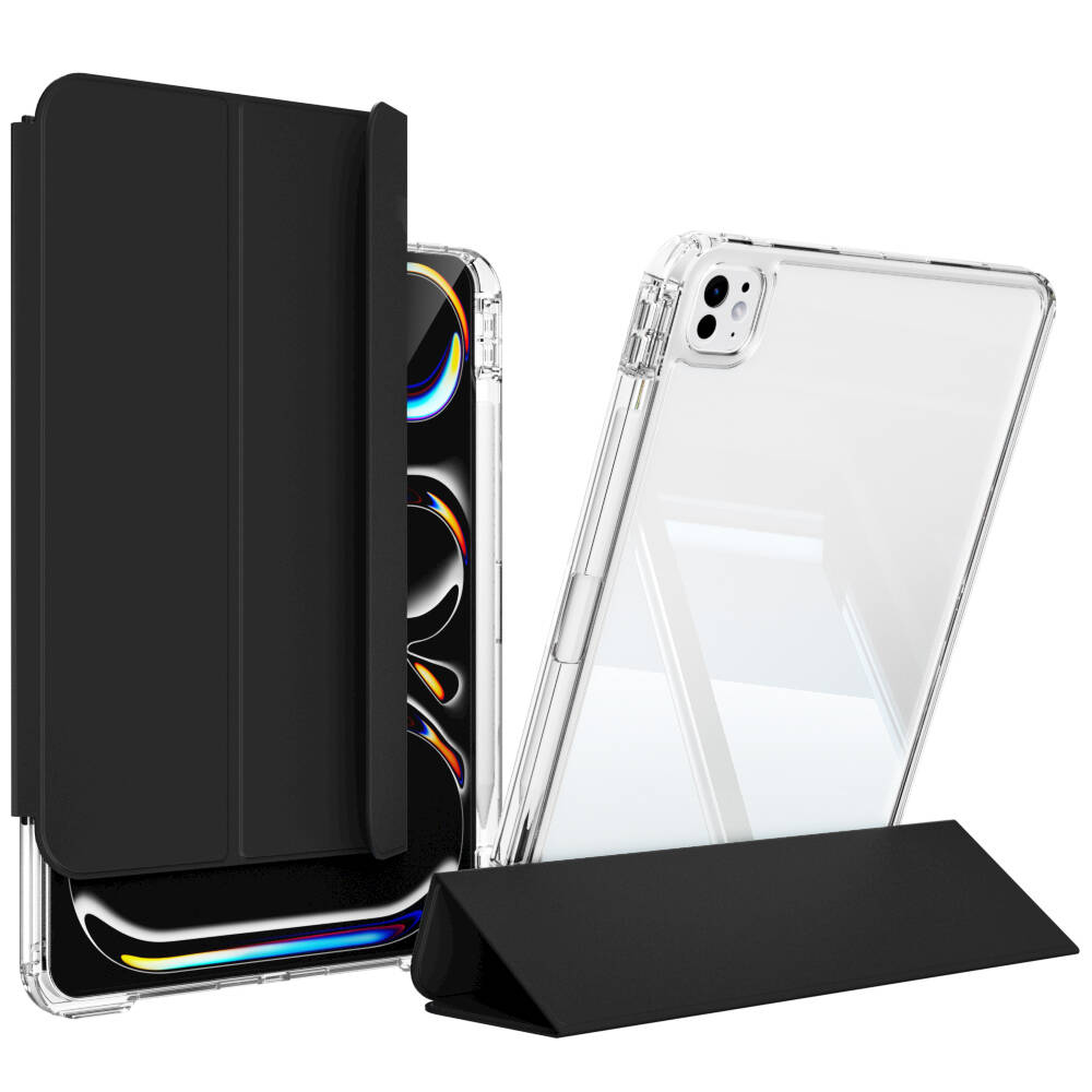 Apple iPad Pro 11 2025 M5 Kılıf Magnetik Ayrılabilen Airbagli Zore Sliding Tablet Kılıfı Lacivert