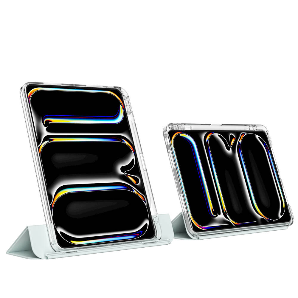 Apple iPad Pro 11 2025 M5 Kılıf Magnetik Ayrılabilen Airbagli Zore Sliding Tablet Kılıfı Koyu Yeşil