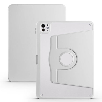 Apple iPad Pro 11 2025 M5 Kılıf Zore Termik Kalem Bölmeli Dönebilen Standlı Kılıf Gri