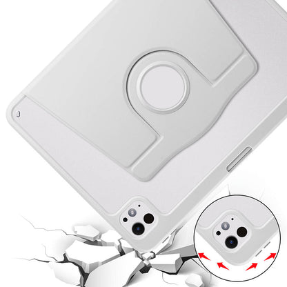 Apple iPad Pro 11 2025 M5 Kılıf Zore Termik Kalem Bölmeli Dönebilen Standlı Kılıf Mavi