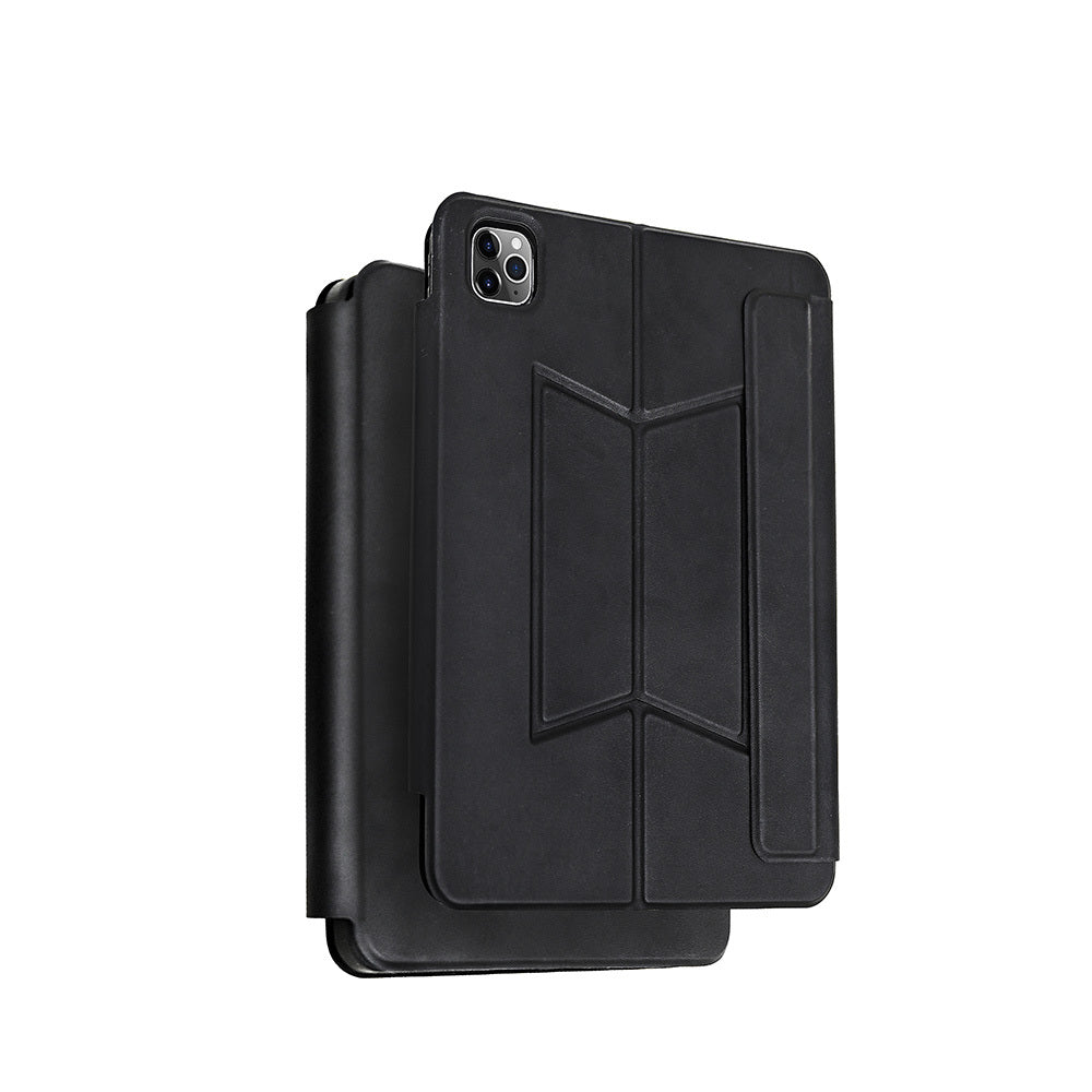 Apple iPad Pro 11 2025 M5 Zore Border Keyboard Bluetooh Bağlantılı Standlı Klavyeli Tablet Kılıfı Siyah