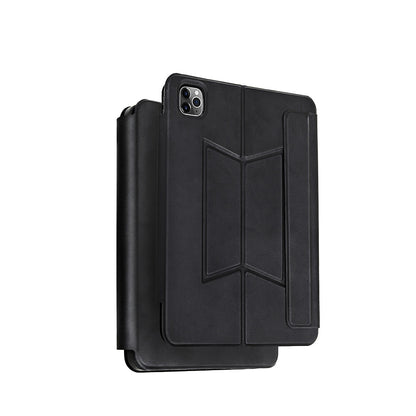 Apple iPad Pro 11 2025 M5 Zore Border Keyboard Bluetooh Bağlantılı Standlı Klavyeli Tablet Kılıfı Siyah