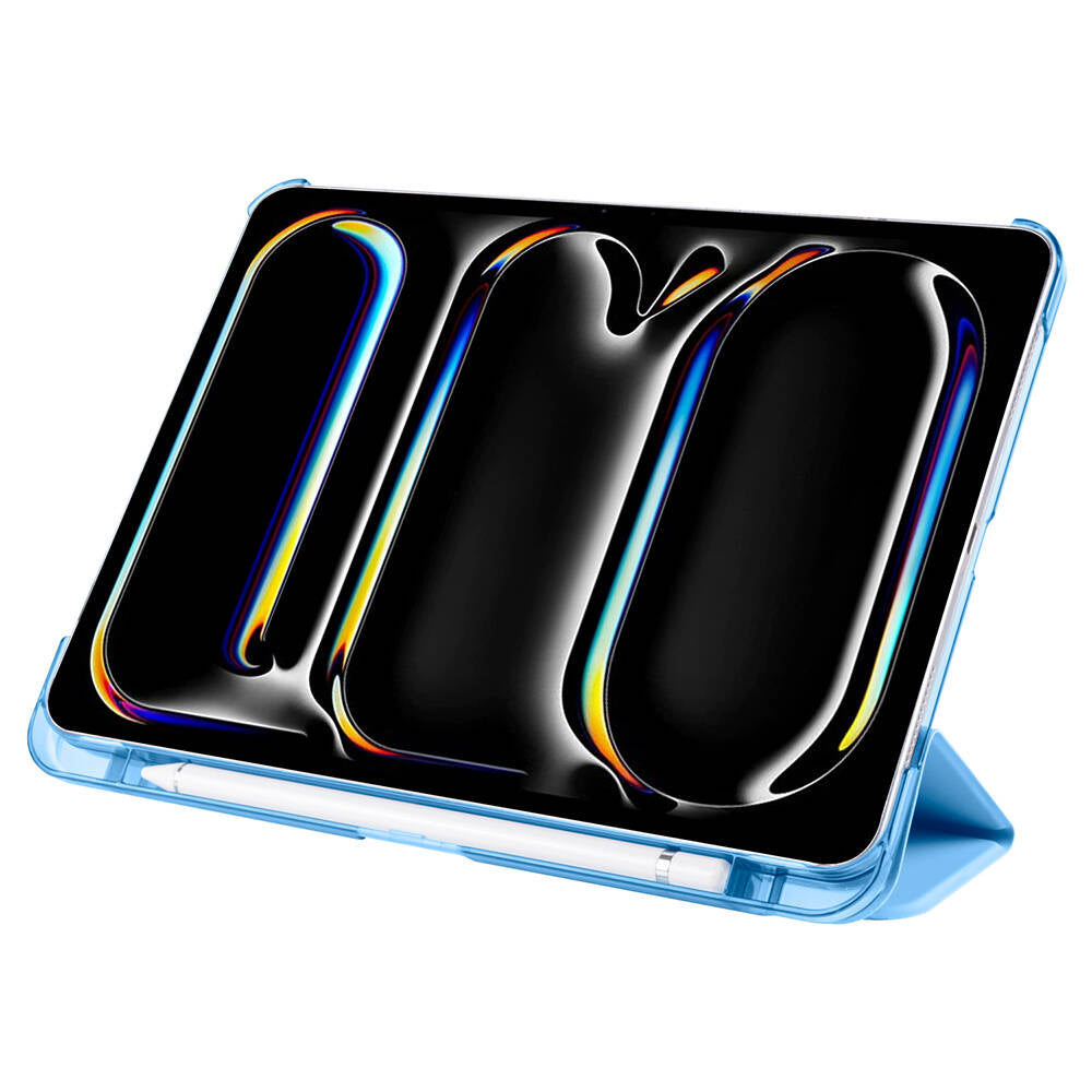 Apple iPad Pro 11 2025 M5 Zore Smart Cover Kalem Bölmeli Standlı 1-1 Kılıf Lacivert